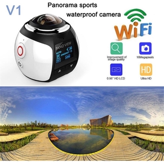 Elrvike 4k 360 Action Camera Wifi Mini 2448x2448 Ultra Hd Mini Panorama Câmera Esporte De 360 Graus De Condução Vr Câmera Hdv (3)