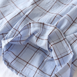 Conjunto 2 Peças De Pijama Masculino Xadrez De Algodão Manga Curta Plus-size Com Gola Virada/Roupa De Dormir 2021 (4)