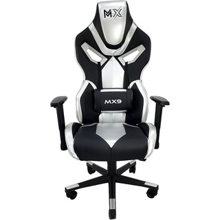Cadeira Gamer MX9 Giratoria Preto/Prata - MYMAX (1)