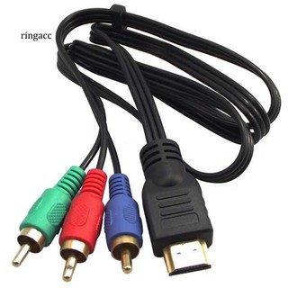 【RAC】 1m HDMI Macho para 3 RCA Audio Video Converter Componente Cabo adaptador AV | 【RAC】1m HDMI Male to 3 RCA Audio Video Converter Component AV Adapter Cable (1)