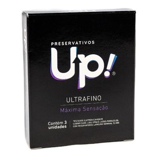 Preservativo UP Ultrafino Máxima Sensação contém 3 unidades
