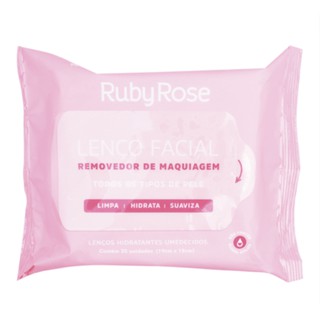 Lenço Demaquilante Removedor Maquiagem Ruby Rose C/ 25 Unid