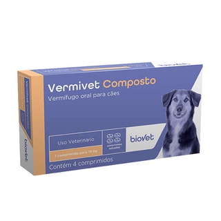 Vermífugo Vermivet Composto Cães Biovet 600mg
