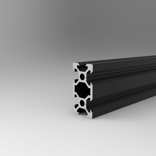 Perfil Estrutural em Alumínio 20x40 V-Slot Openbuilds Preto p/ Impressora 3D e CNC