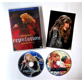 DVD Taylor Swift Reputation Tour e DVD Taylor Swift Miss Americana - legendados. (duplo)