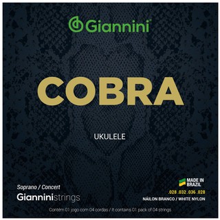 Encordoamento cordas Ukulele tamanhos Soprano e Concert marca Giannini linha Cobra GEUKSC (1)