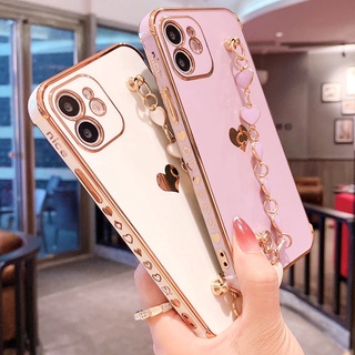 Capinha IPhone 11 12 Pro Max Capa Para IPhone XR XS Max 7 8 Plus SE2020 Caso Side Frame Bracelet Cover