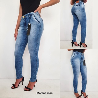 Calça Jeans Premium Morena Rosa (Bolsos sociais clara)