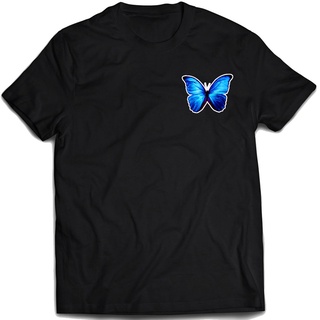 Camisa Blue butterfly Camiseta Borboleta Azul