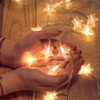 10 / 20 Led Star Light String Twinkle Garlands Usb Alimentado Lâmpada Do Feriado De Ano Novo Decorações De Natal Para Casa Luzes De Fadas