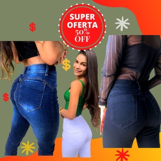 Calça Jeans Feminina Cintura Alta com 2% de Elastano/Lycra Empina Bum Bum em Promoção FARUK JENS
