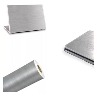 Adesivo Aço Escovado Inox Para Notebook Moveis - 2m x 50 cm. (1)