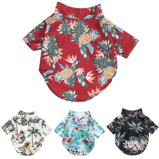 🍒 QINJUE 1Pcs Camiseta/Blusa Polo Estilo Havaiano Para Animais De Estimação/Cachorros/Camisetas Cachorro Verão (5)