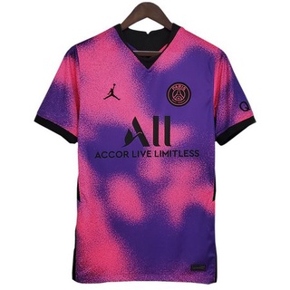 Camisa PSG Paris Saint Germain Rosa e Roxo Lançamento Rosa Nova 2021/22