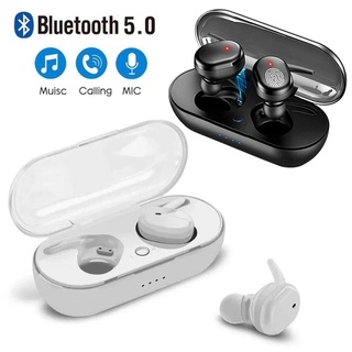 Mini Fone de Ouvido TWS Y30 Intra Auricular Bluetooth 5.0 de Pareamento Automático
