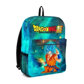 Mochila Bolsa Escolar Dragon Ball Super Z Goku Galaxia Azul