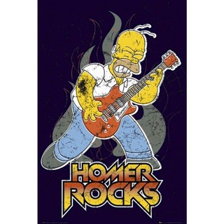 Quadro Decorativo Homer Rocks Os Simpsons - Quadro Decorativo - Placa Decorativo - Presente