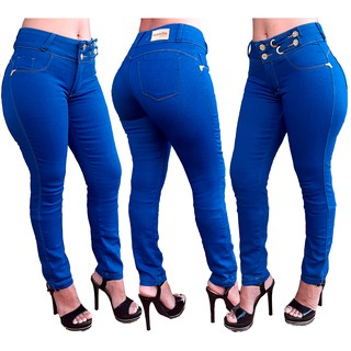 Calça Jeans Feminina Cintura Alta Empina bumbum Cos modelador (1)