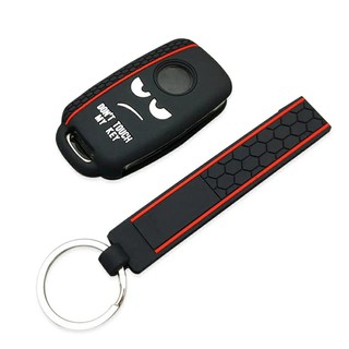 Capa Silicone para chave canivete volkswagen VW Don't touch my key com chaveiro GTI