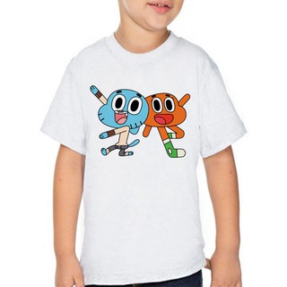Camiseta O incrivel mundo de Gumball infantil branca diversos tamanhos / T shirt / Cartoon / Animado