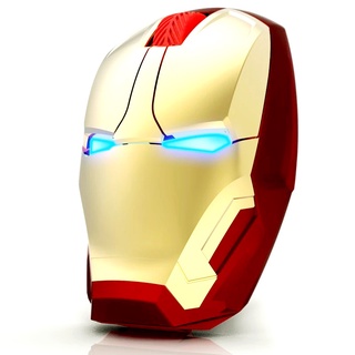Mouse Sem Fio Homem De Ferro Gamer Led 2.4 Iron Man Wireless