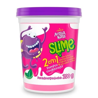 Slime 2 em 1 Shampoo e Condicionador Chiclete 200g Acqua Kids Vegano Nazca