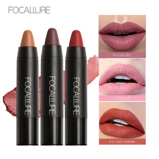 FOCALLURE Easy to Wear Crayon Lipstick Long Lasting Lip Tint Waterproof Matte Lipstick-19 colours Optional (1)