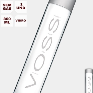 Água Voss sem gás Vidro - 800 ml - Importada da Noruega (und) (1)