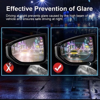 2Pcs Anti Fog Rainproof Car Rearview Mirror Rain Clear View Film (9)