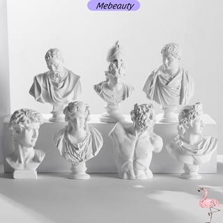 Mini Busto de Gesso Celebridades Decoração de Estátua Prática de Desenho Escultura Mitologia Grega