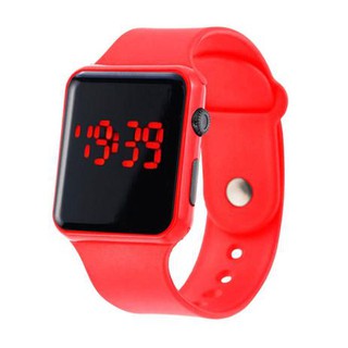 Relógio Pulseira Led Esportivo Digital Bracelete Quadrado Vermelho