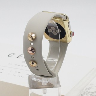 Metal encantos anel decorativo para apple assistir banda diamante ornamento pulseira de silicone relógio inteligente acessórios para iwatch X7 T500 T500+ T500 Plus T500+ Plus W26 W46 W56 IWO 8 12 LITE X6 T600 X8 U68 W27 W37 IWO (8)
