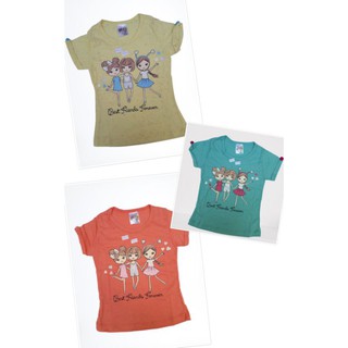 Camiseta Infantil Feminina manga curta Verão com detalhe nas mangas (6)