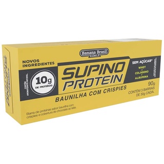 Barra De Proteína Supino Protein Caixa 3x30g Sabor Baunilha Banana Brasil (1)