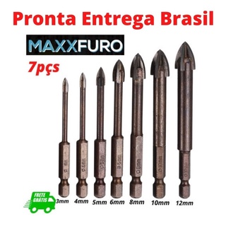 Kit Broca Maxxfuro Indestrutivel Universal Fura Tudo 7pcs