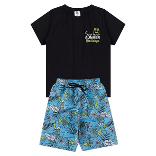 Conjunto roupa Infantil Menino Camiseta Bermuda Masculino (4)
