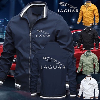 Nova Moda Jaguar Logotipo Dos Homens Zipper Jaqueta Bomber Jacket Outdoor Street Casual Roupas Blusão