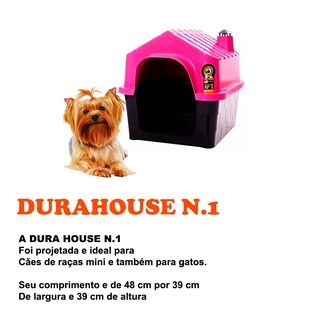 Casa Casinha Para Cachorro Pequeno Porte Plástica DuraHouse Durapets N:01