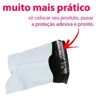 Kit 100 Envelopes de Segurança 15X25cm Branco Sem Bolha Envelope Para Ecommerce para Produtos