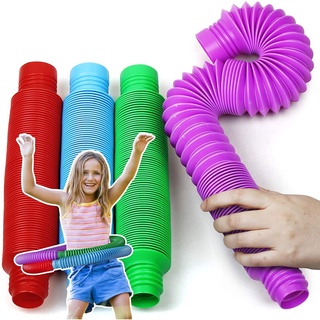 Pop Tube Fidget Toy Tubo Plástico Sifão Sensorial - Cores Sortidas