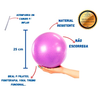 Bola Pilates Toning Ball Yoga Overball 25 Cm Treino Ginástica Academia Exercício Fisioterapia (2)