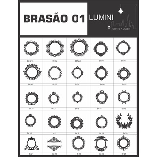 Aplique Brasão mdf 6 cm - kit 15 unidades (2)