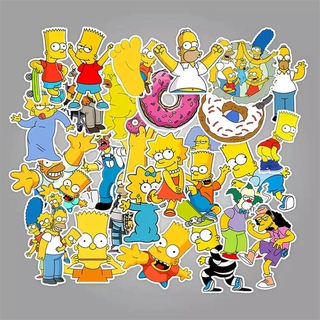 50 Pçs/Lote Engraçado Dos Desenhos Animados Simpsons Graffiti Adesivos Para Carro Moto & Mala Legal Laptop (7)