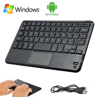 Mini Teclado Sem Fio Bluetooth Com Touchpad Para Android / IOS / Tablet / Teclados (2)
