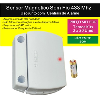 Sensor Magnetico Sem Fio Alarme Residencial com Pilha (1)