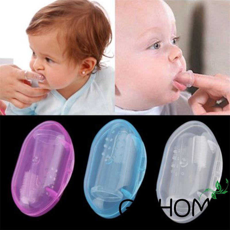 Escova De Dentes De Borracha Flexível Infantil Com Dedos De Silicone Para Bebês (4)
