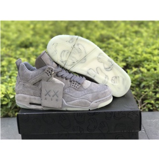 Tênis Nike Air Jordan 4 AJ4 Kaws XX Grey Suede Joint Cool Grey 930155-003【Em estoque】 (2)