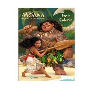Livro Infantil Ler e Colorir Moana Disney Culturama