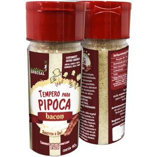 Tempero Sabor Bacon para Pipoca Frasco com 90 gramas