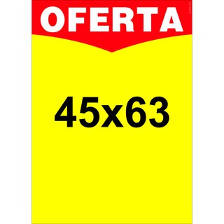 Cartaz Oferta 45x63 cm em Duplex 250g Placa Grande Supermercado - 100 unidades